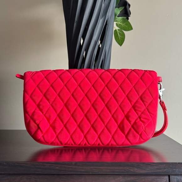 Vera Bradley Folded Flap Wristlet in Fire Red